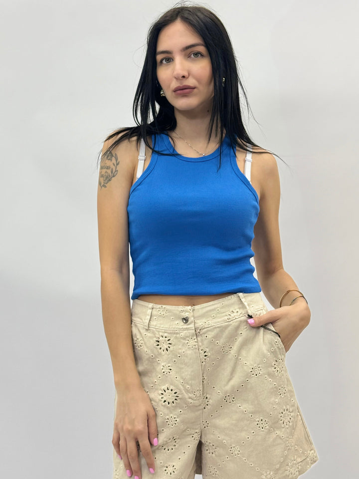 Phaedra™  |  Ribbed Tank Top Neckline