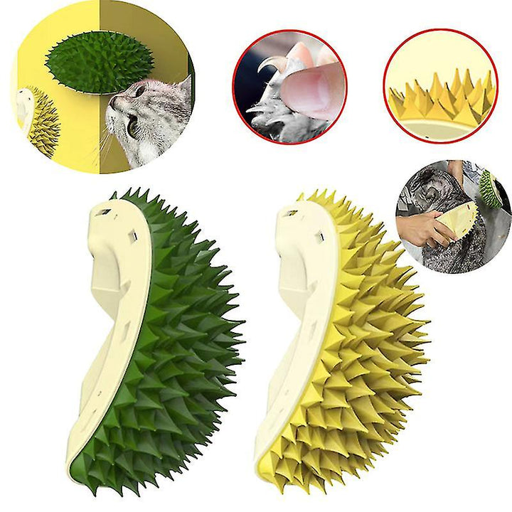 Gentle Cat Grooming Brush with Soft-Tipped Needles for Healthy Fur, view 2 - Elena Harper