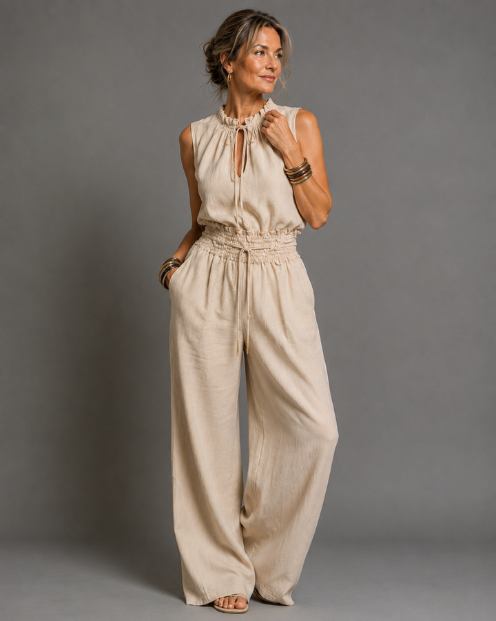 Jette™ | Sleeveless Jumpsuit with Wide Legs
