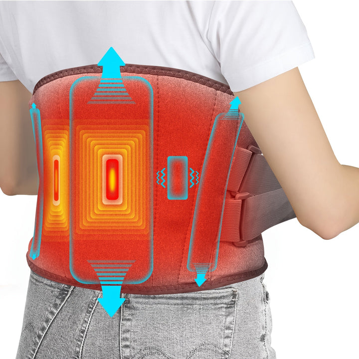 Wireless Heated Massage Belt for Back & Waist Relief