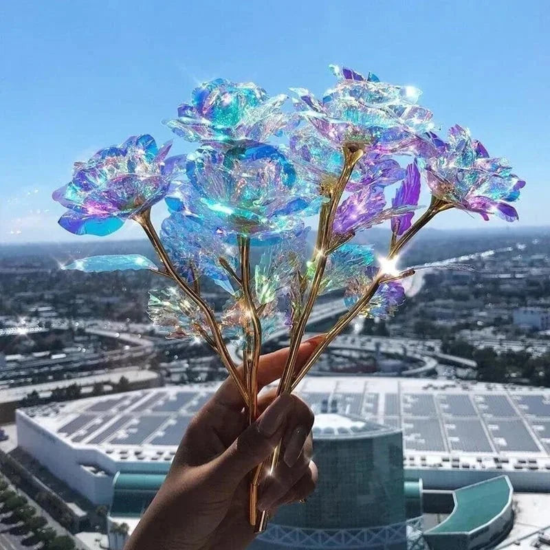 GlowPetal Colorful Crystal Rose, view 9 - Elena Harper