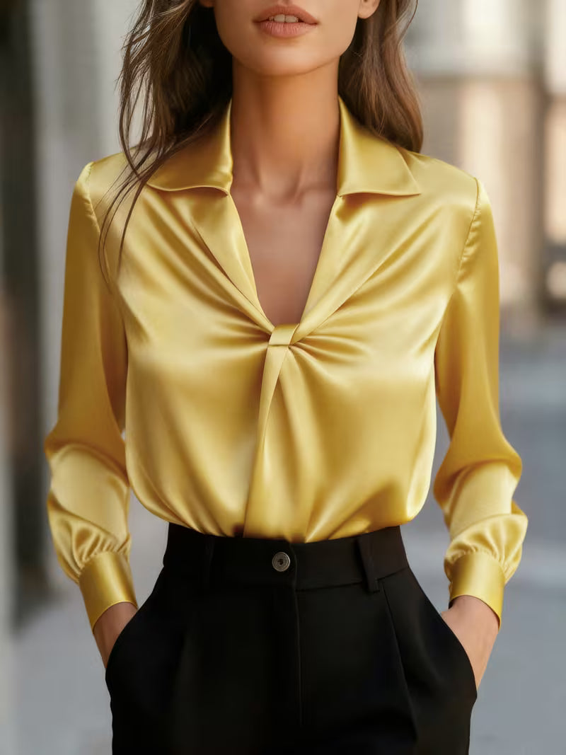 Leylah - Elegant Long Sleeve Blouse