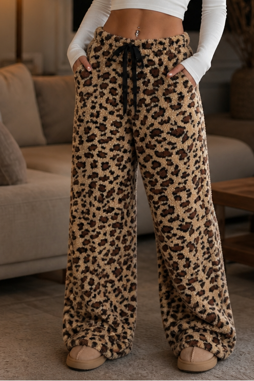 Daisy Cozy and Stylish Women's Checkered Wide-Leg Pants, view 7 - Elena Harper