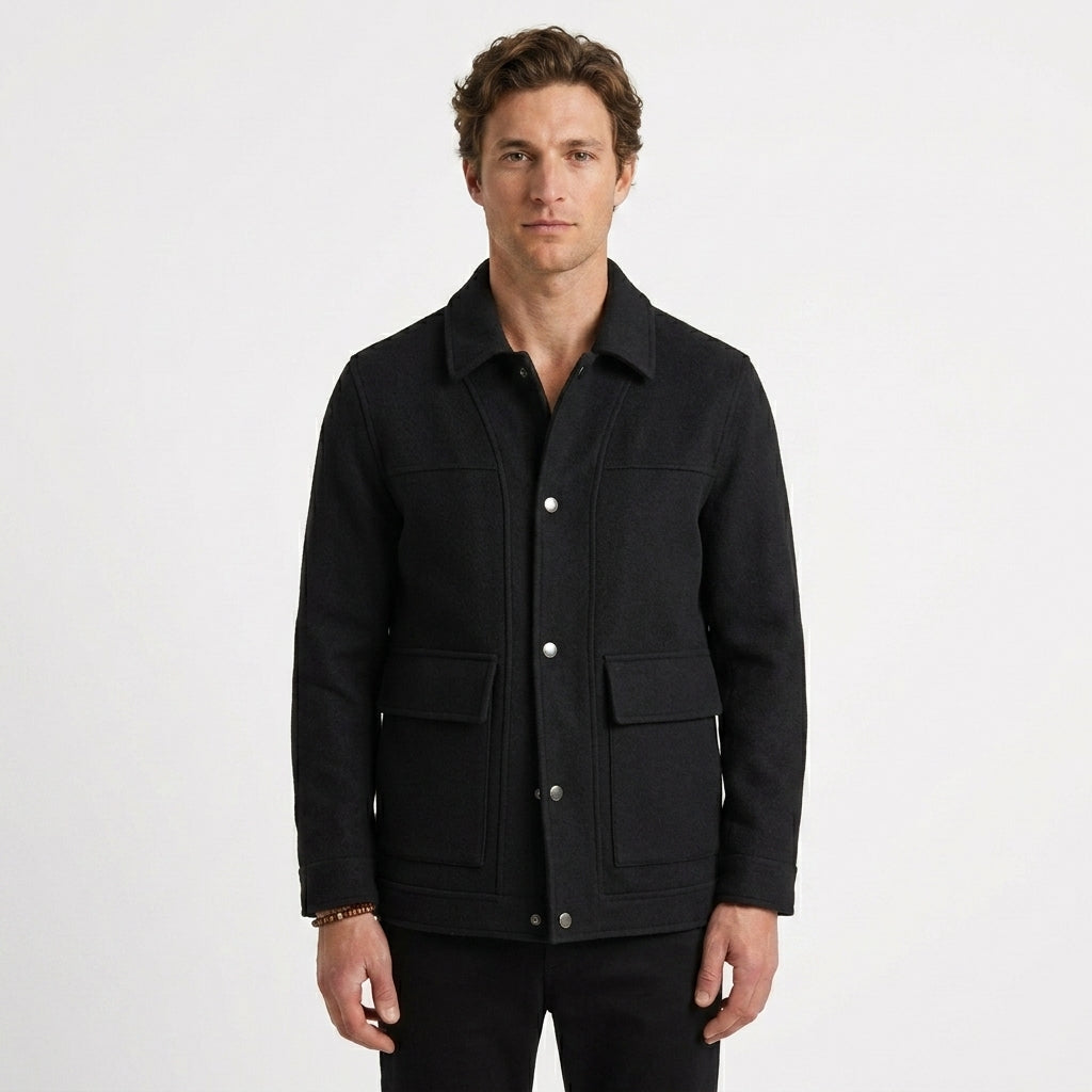 Structured Field Jacket with Flap Pockets