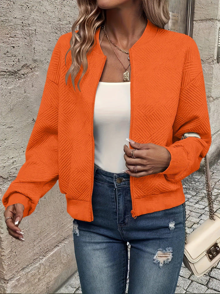 Priya - Elegant Textured Zip Jacket