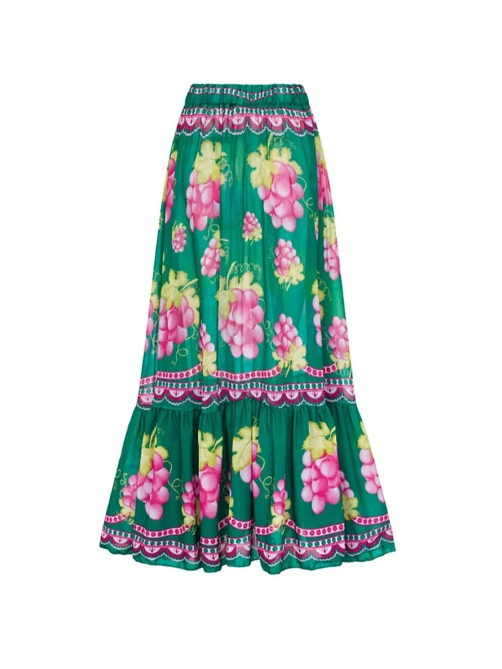 Ruffled Cutout One-Piece Maxi Skirt Set