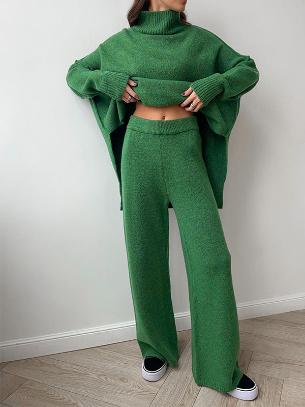 Sharon Trendy Loose Sweater and Pants Two-Piece Set - Elena Harper