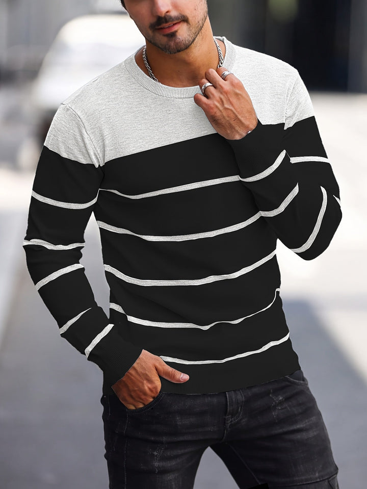 Rory Colour-Block Striped Pullover - Elena Harper