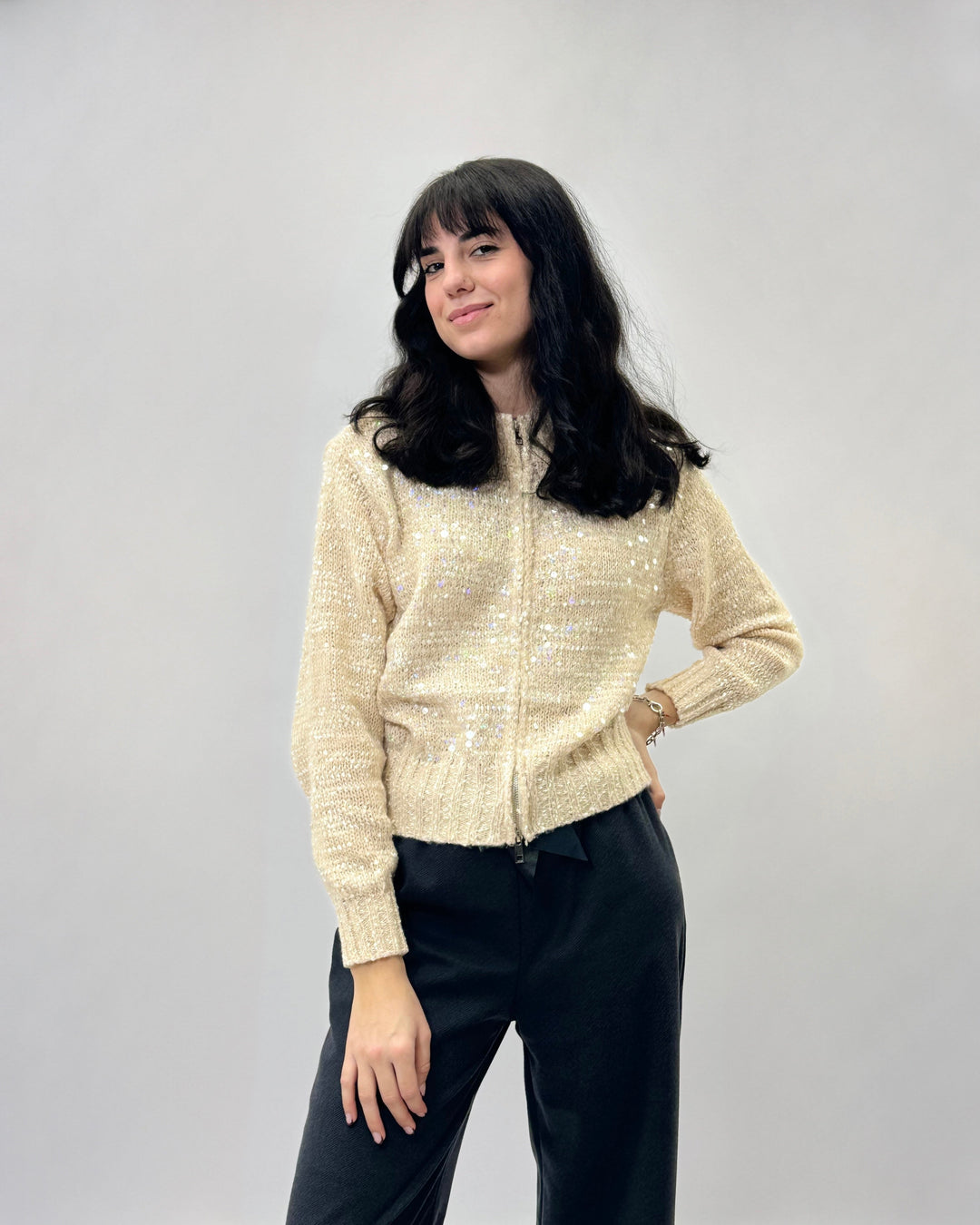 Noa™  |  Sequin Cardigan Zip