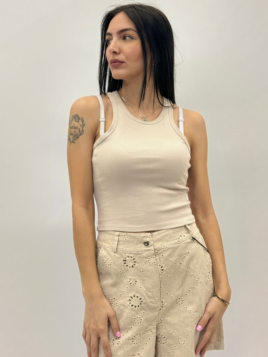 Phaedra™  |  Ribbed Tank Top Neckline