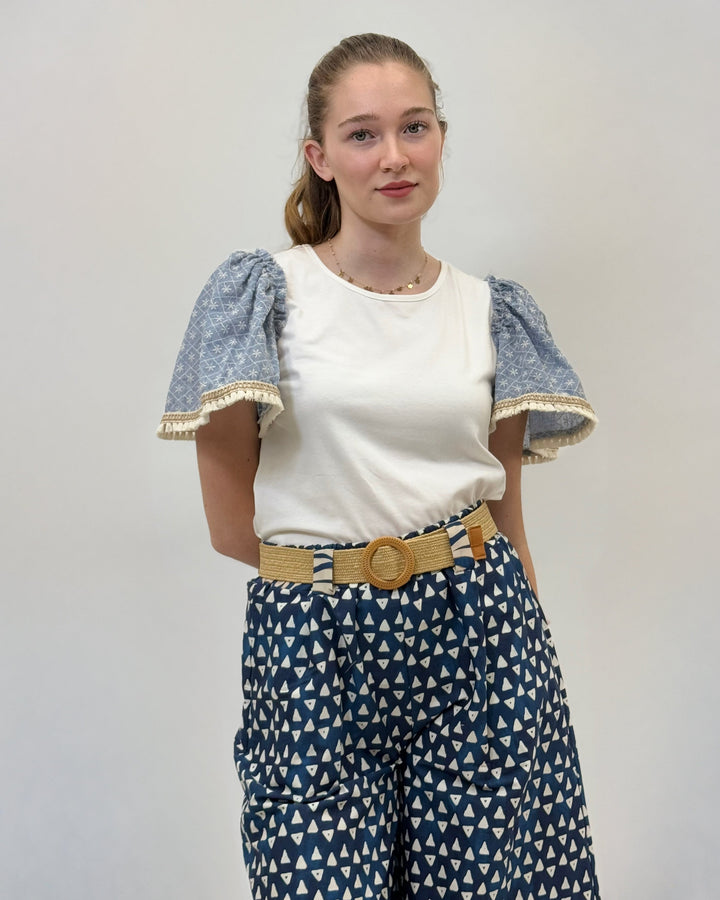 Jolien™  |  Sweater Puff Sleeves Embroidery