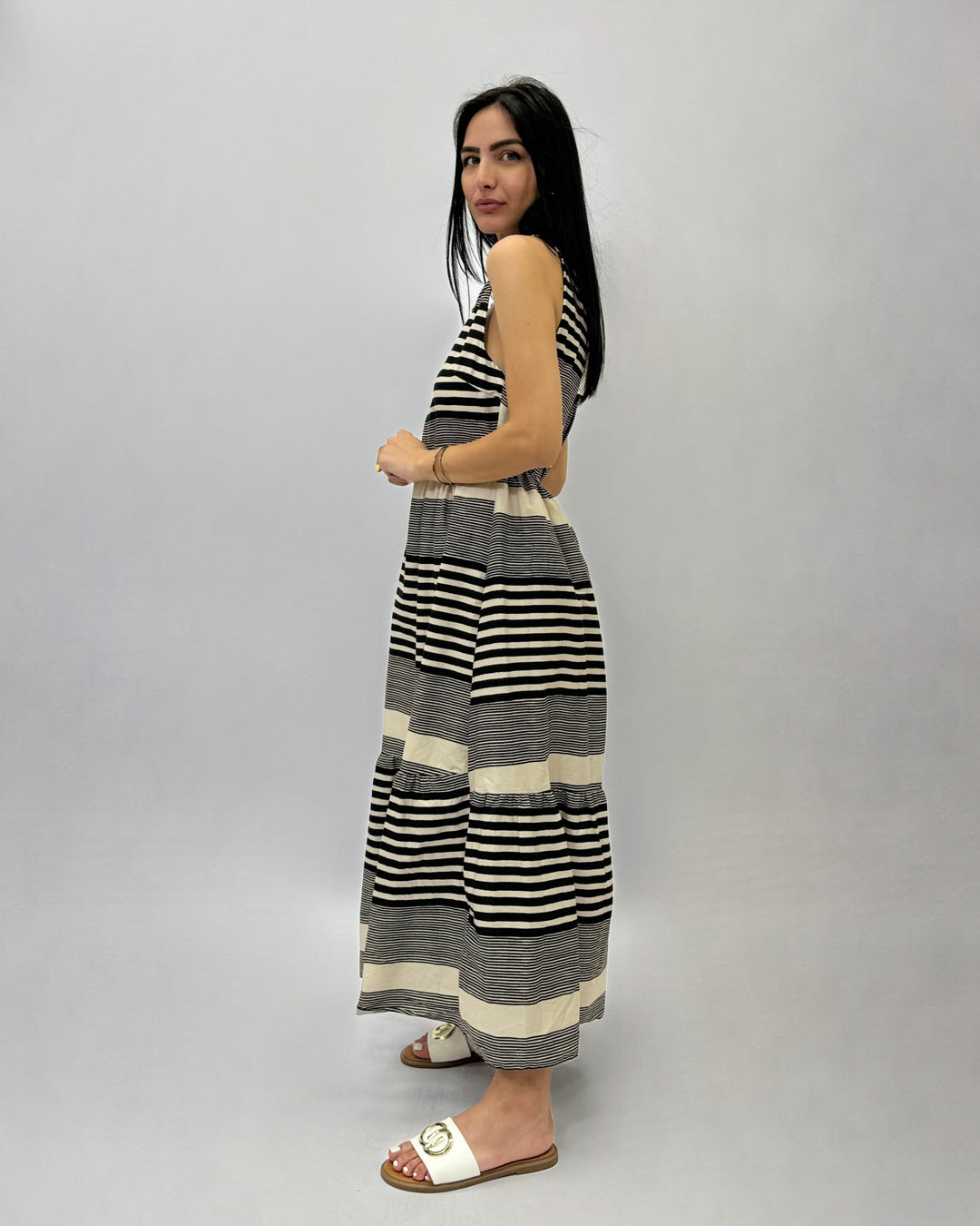 Margot™  |  Sleeveless Long Striped Dress