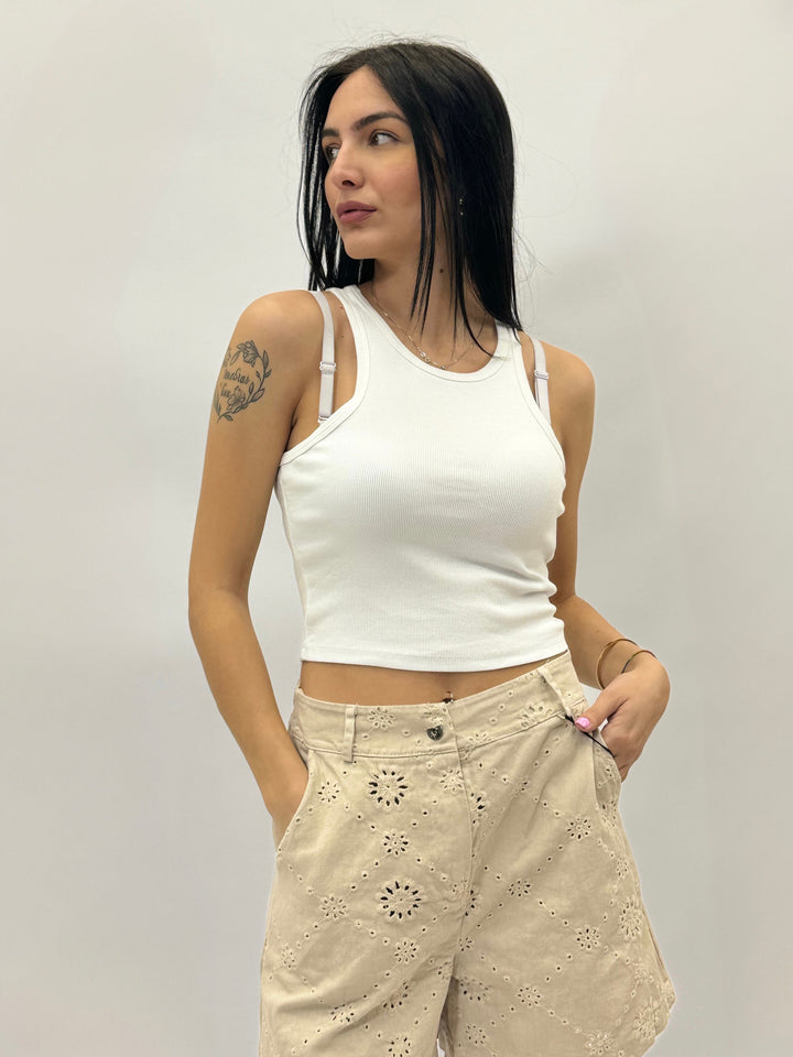 Phaedra™  |  Ribbed Tank Top Neckline