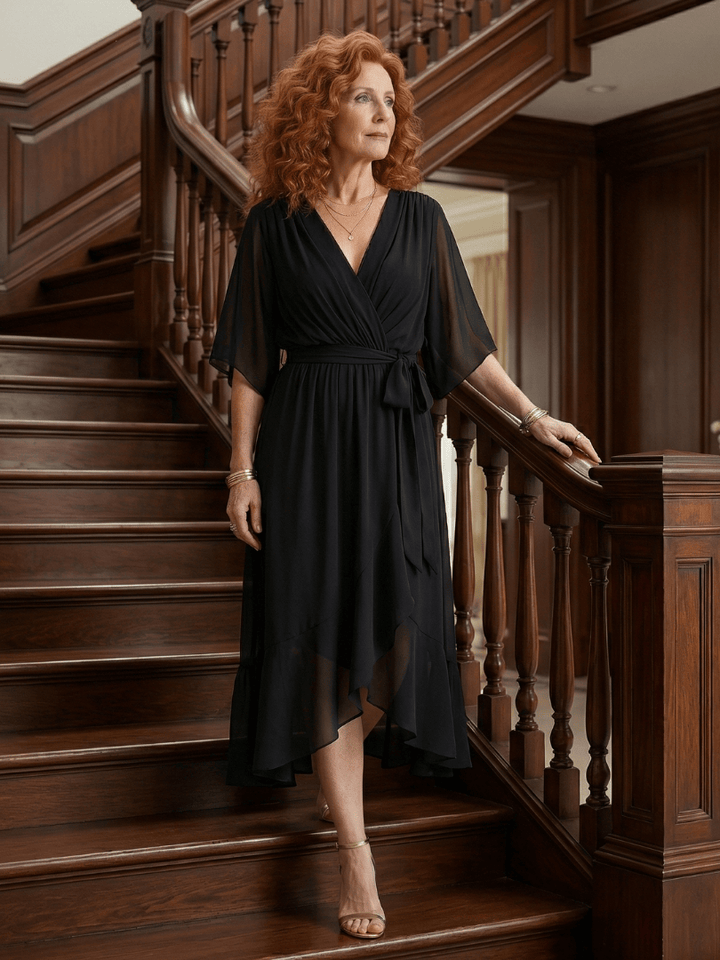 Elric™  |  Light Drape Midi Dress