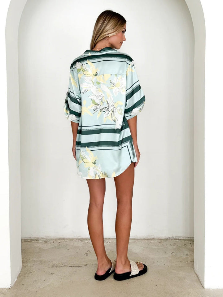 Printed Shirt & Shorts Set