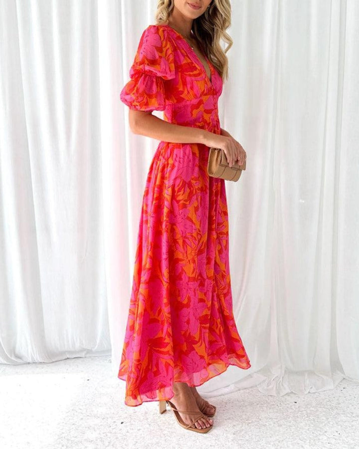 VIVIENNE | Paloma - Maxi Dress with Puff Sleeves