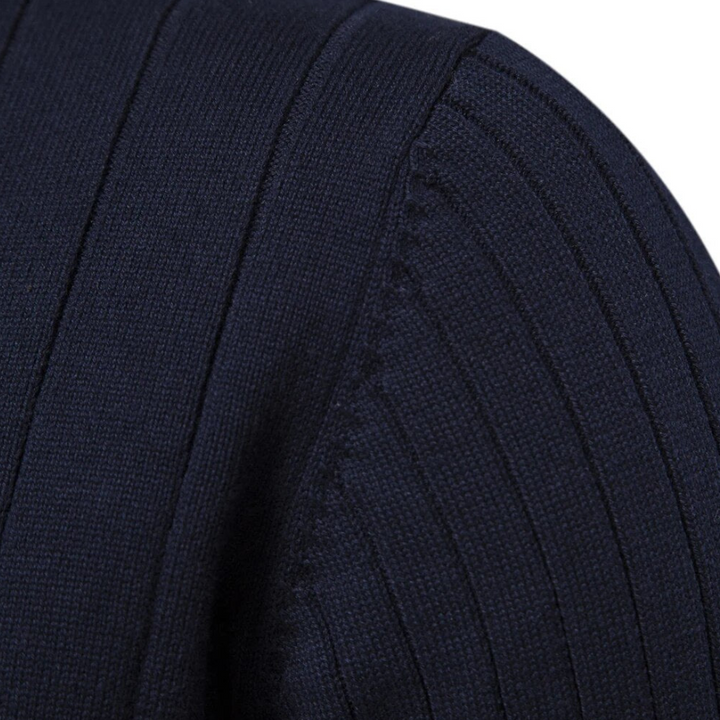 Men's Quarter Zip Long Sleeve Sweater for Effortless Style, view 6 - Elena Harper