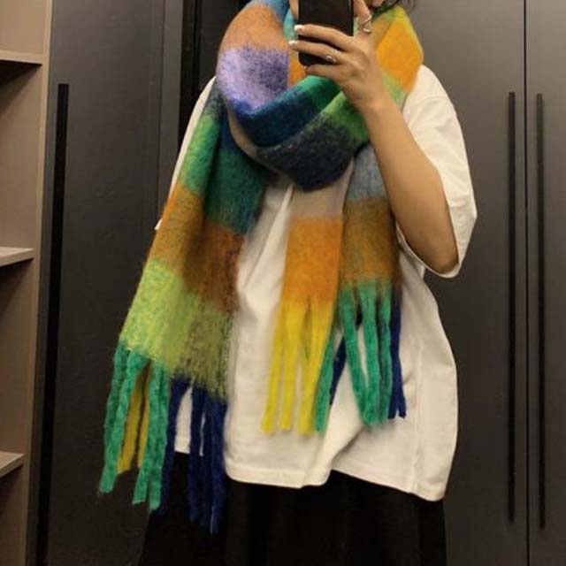 Warm Plaid Scarf