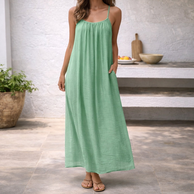 Trinidad | Women's Maxi Dress with Thin Straps and Loose Fit