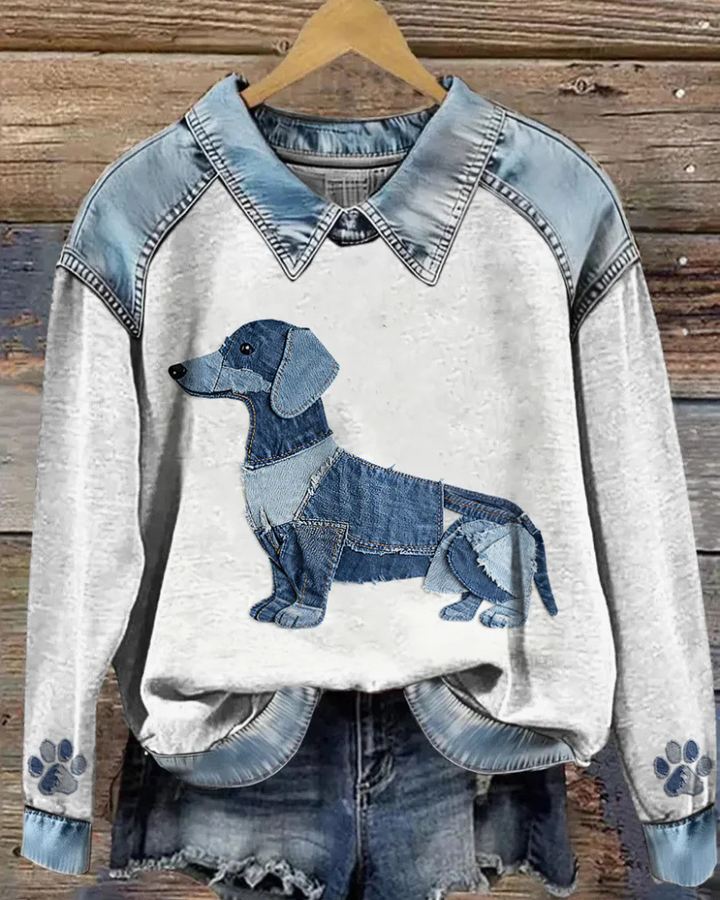 Dax™ | Comfortable Sweater with Animal Patchwork Print