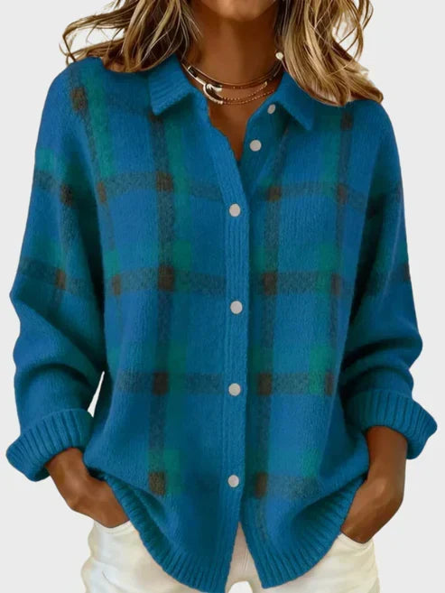 Bellatrixae Retro Plaid Cardigan - Elena Harper
