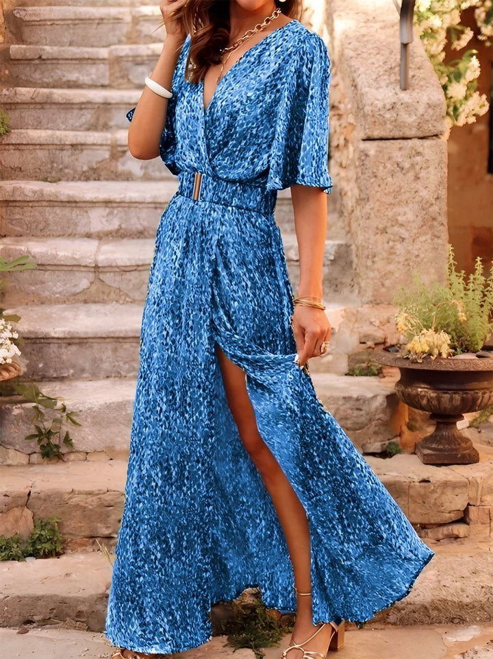 Rina Elegant, flowy dress for women, view 2 - Elena Harper