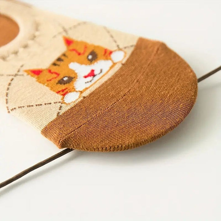 Casual Cat Pattern Socks, view 10 - Elena Harper