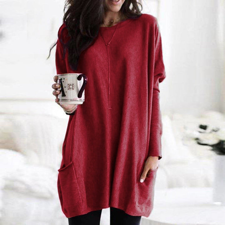 Cotton Women's Sweater with Pockets – Comfortable Practical Fit
