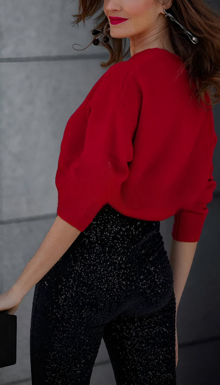 Zari™ | Elegant Sequin Flared Pants