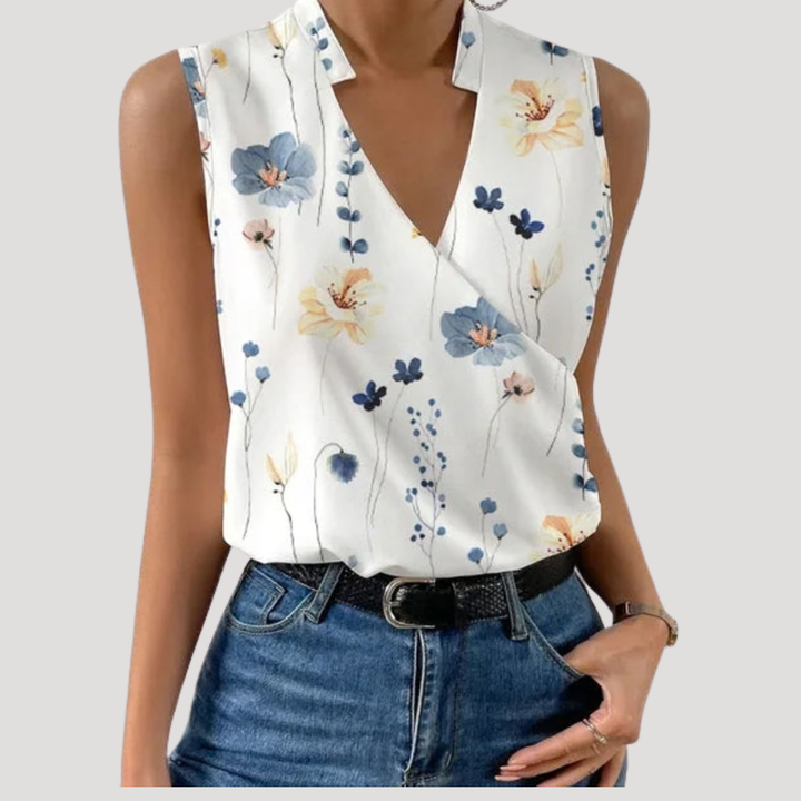 Chic Women's Sleeveless V-Neck Top