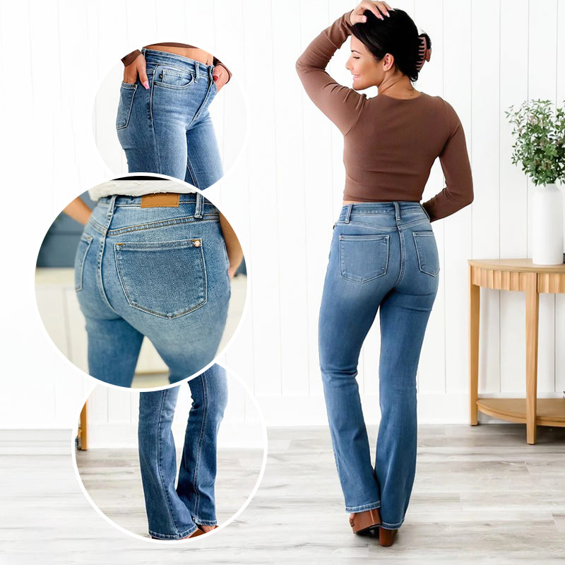 Isella Shaping Denim with High Waist and Flexible Fit, view 8 - Elena Harper
