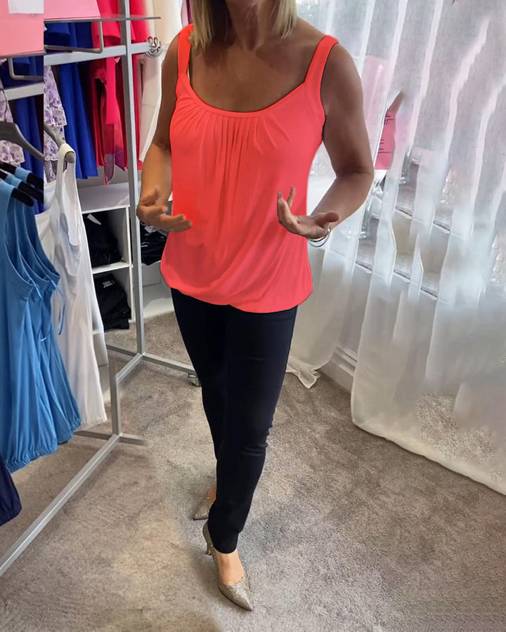 Hanner Real Pleated Top Without Sleeves - Elena Harper