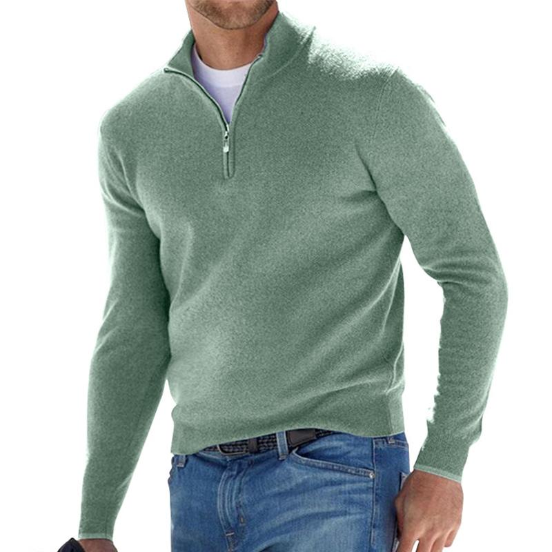Marky Premium Zipper Sweater, view 6 - Elena Harper
