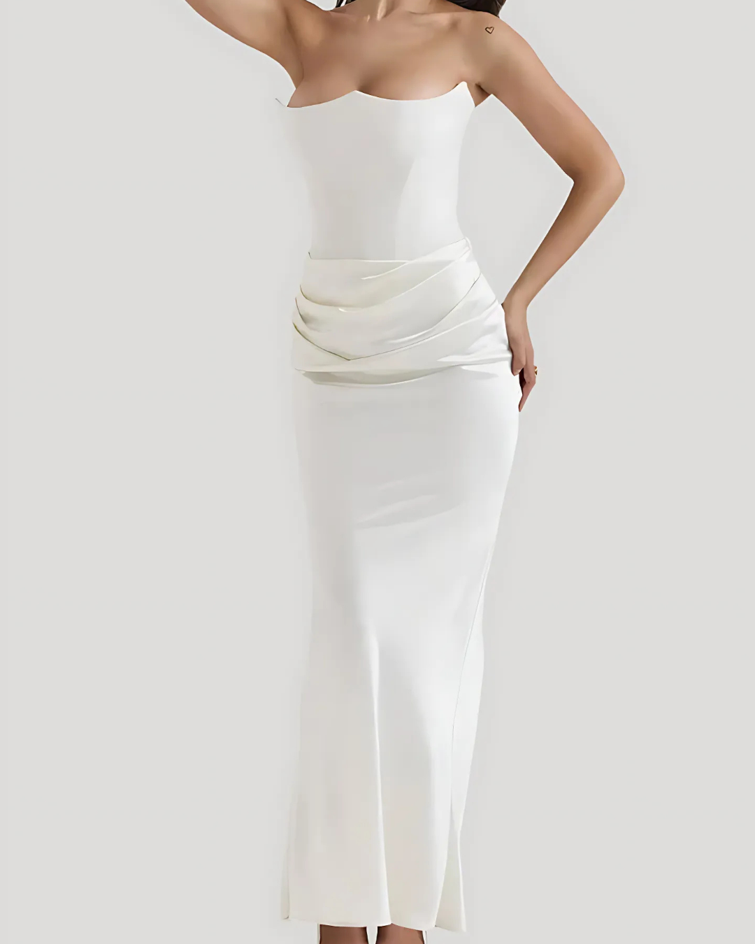 Montarello Maxi Dress for Women, Strapless and Draped, for Wedding Guests