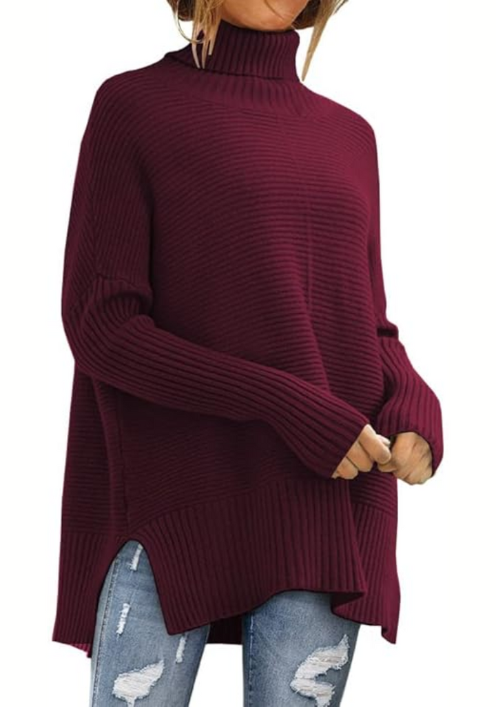 Ambra High Neck Knitted Sweater, view 7 - Elena Harper