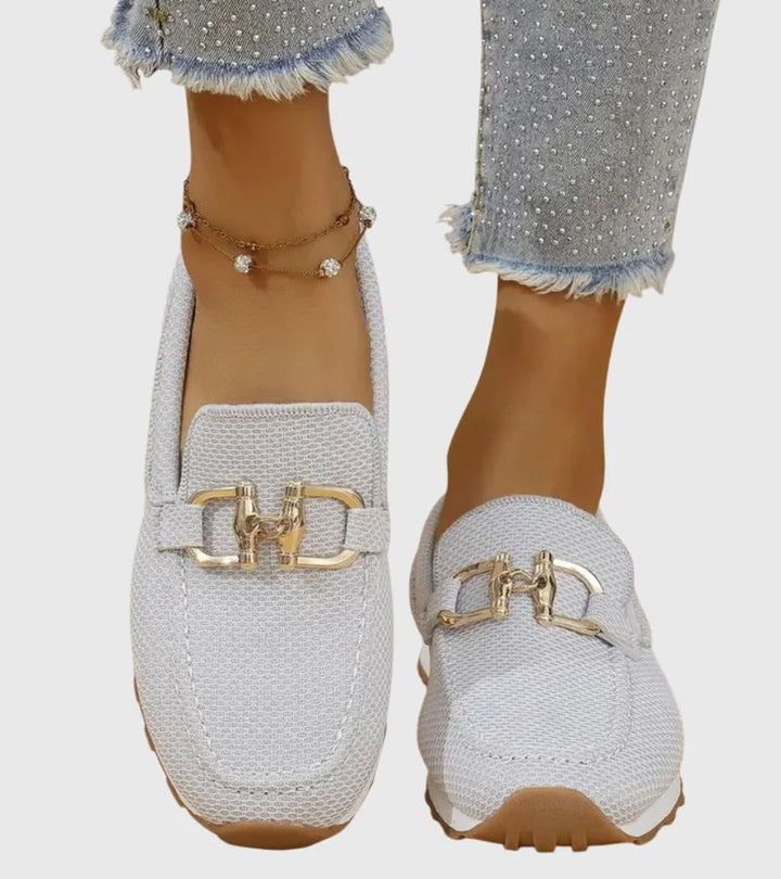 Susie | Moccasins with Golden Buckle – Light Feet from Morning to Evening