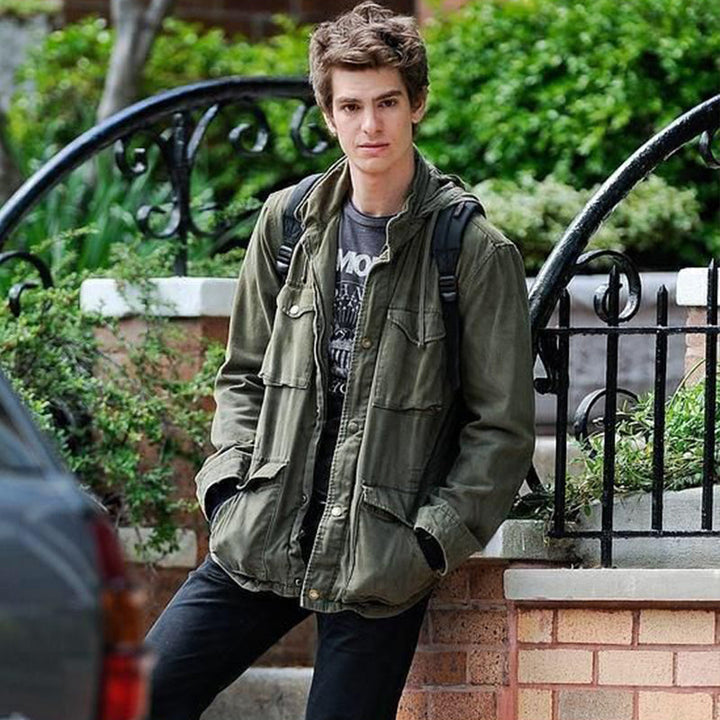 Men's Autumn Military Jacket with Multiple Pockets, view 2 - Elena Harper