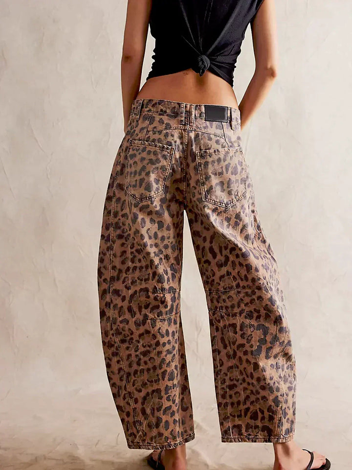 Gabriela | Women's Printed Wide-Leg Jeans