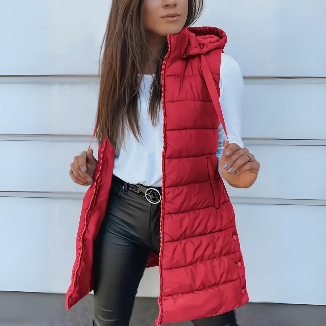 Rain™  |  Casual Sleeveless Hood Long