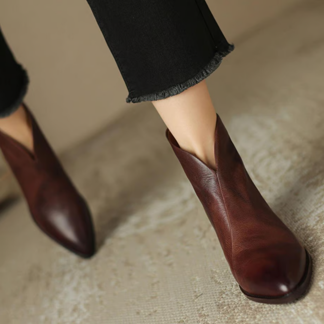 Eirae™ | Modern Leather Ankle Boots