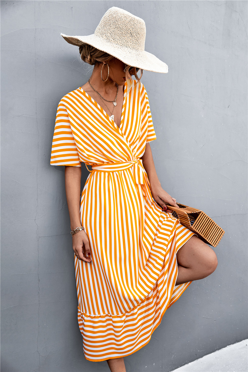 Mary - Striped Maxi Dress