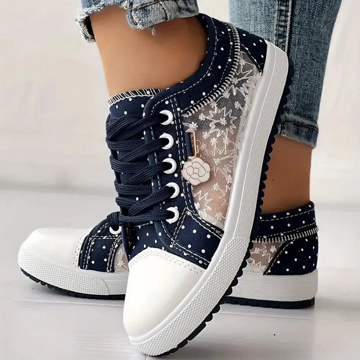 Elettra Lightweight Floral Sneakers, view 8 - Elena Harper