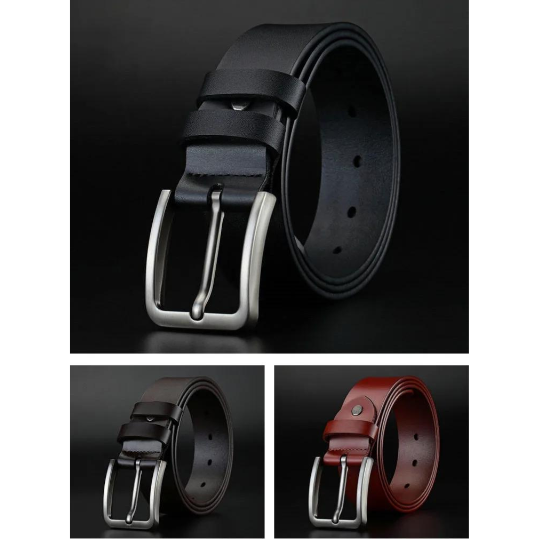 Granite Leather Belt, view 7 - Elena Harper