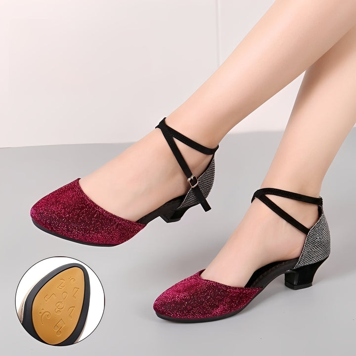 Carrie Elegant Shiny Sandals for Women, view 5 - Elena Harper