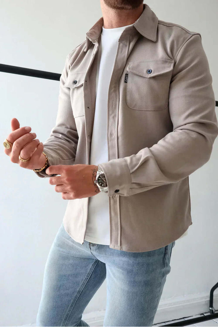 Men's Premium Overshirt Versatile & Stylish - Elena Harper