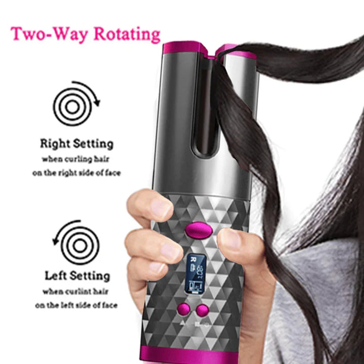 Automatic Curling Iron | Ceramic Technology | Wireless & Portable | 6 Temperature Settings