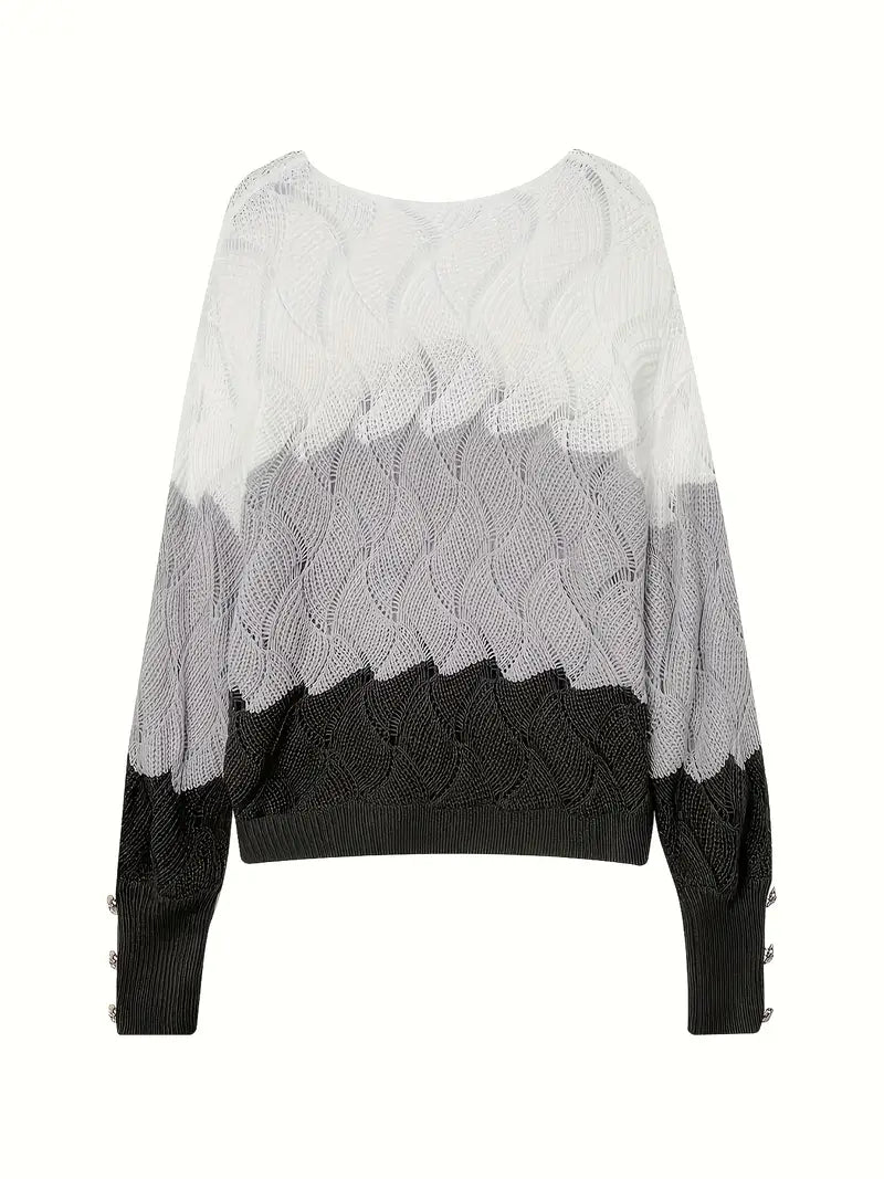 EMMA – COZY CHIC WAVE KNIT SWEATER