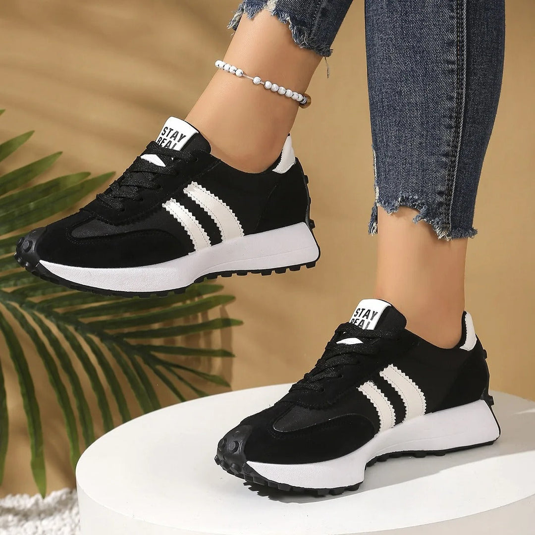 Annika Women's Retro Platform Chunky Sneakers with Lacing, view 7 - Elena Harper