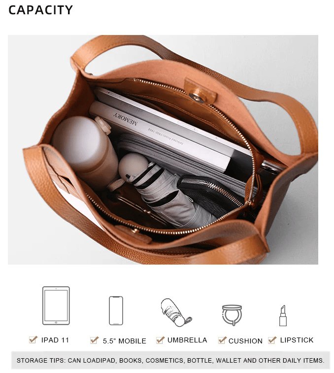 (50% Discount) Sarah™ Leather Tote Bag