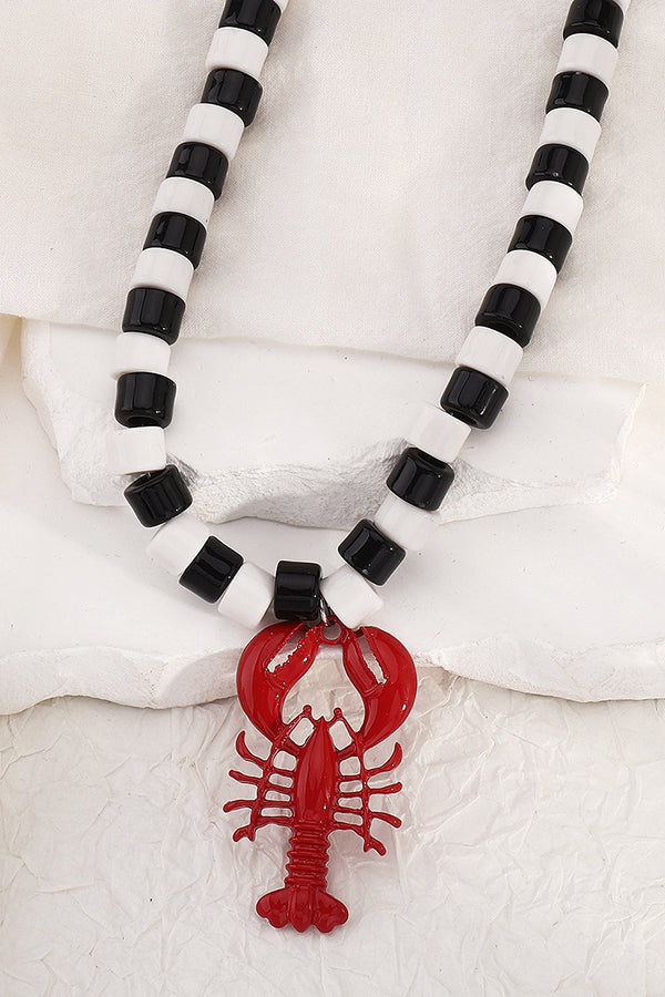Fashion Lobster Holiday Earrings and Necklace